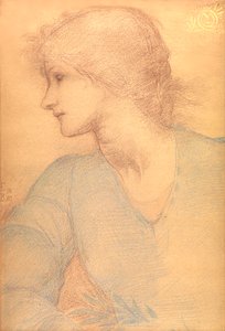 Étude en Craie Colorée, pour une Image, 1885